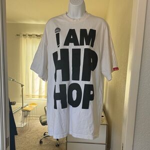 I AM HIP HOP Graphic Tee Blastmaster- White & Black XL Preowned
